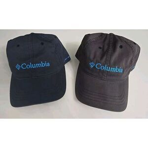 TWO Columbia Sportswear Omni-Shade Adjustable Hat Cap GRAY & BLUE